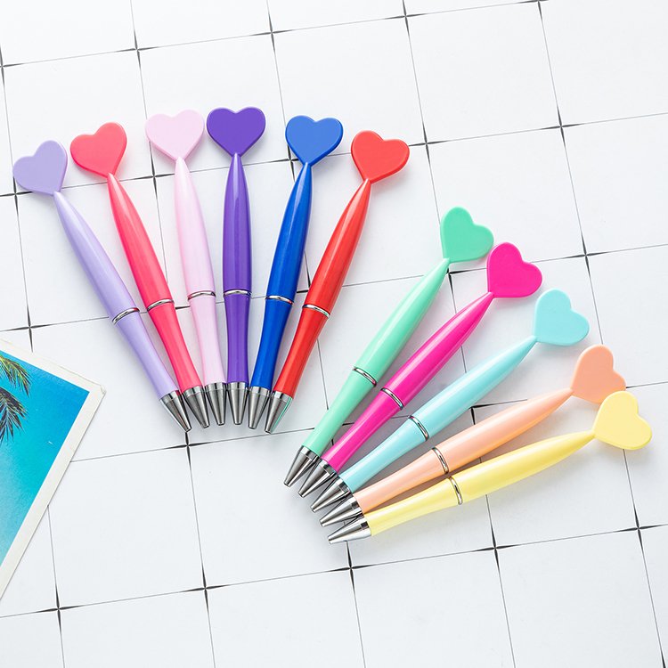 JH Fashion Heart Top Pen Cheap Promotional Plastic Heart Shape Pens