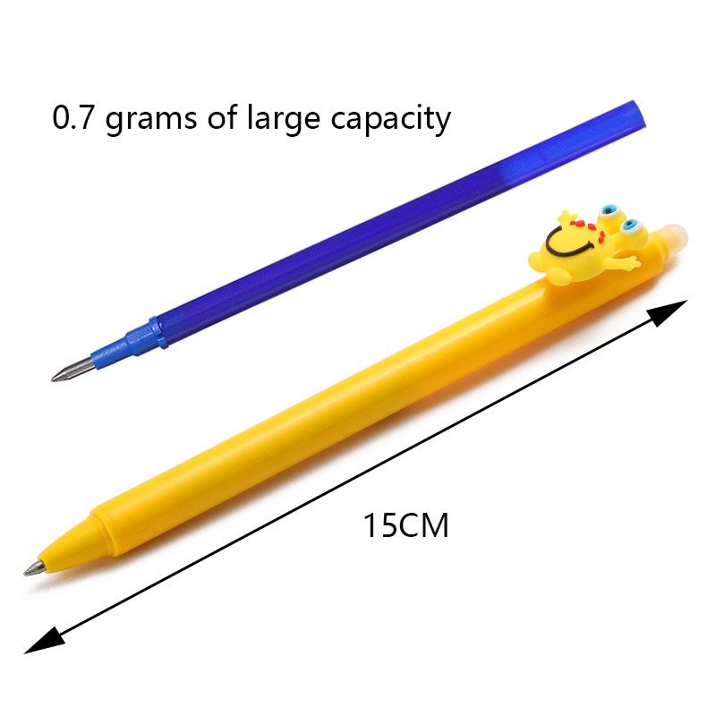 Explosive little monster erasable pen 0.5mm crystal blue neutral pen student supplies cartoon shaped erasable pen
