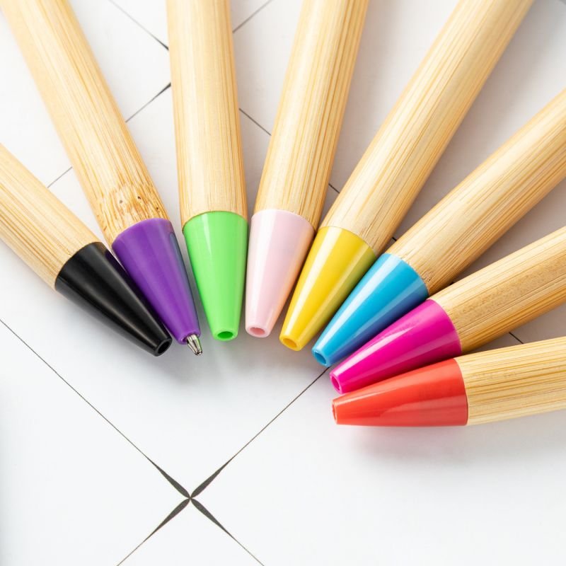 Wholesale Promotional Personalized Natural Wood ECO friendly Bamboo Ball Pen Engraved laser Ballpoint Pen With custom Logo