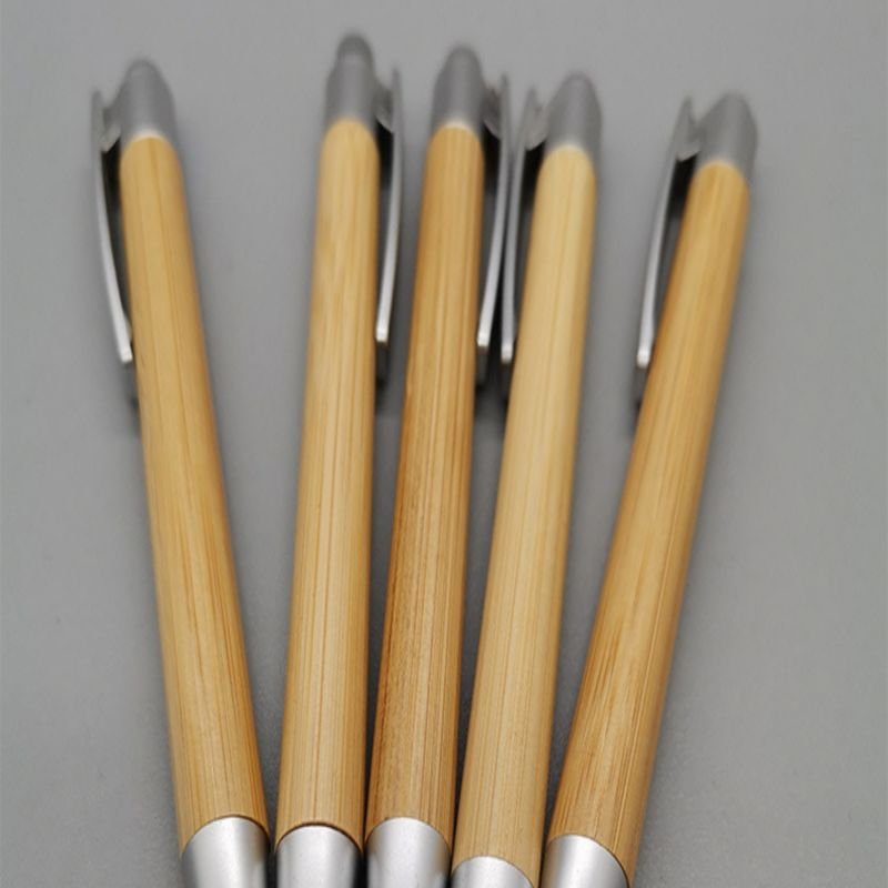 Wholesale Promotional Personalized Natural Wood ECO friendly Bamboo Ball Pen Engraved laser Ballpoint Pen With custom Logo