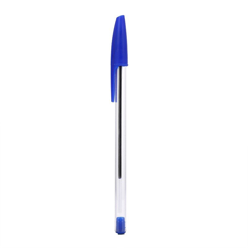 1.0 Writing Line Ball Pen for Hotel Big INS Clear Crystal Oil Plastic Ballpoint Pen Office & School Pen ABC Red Black &blue