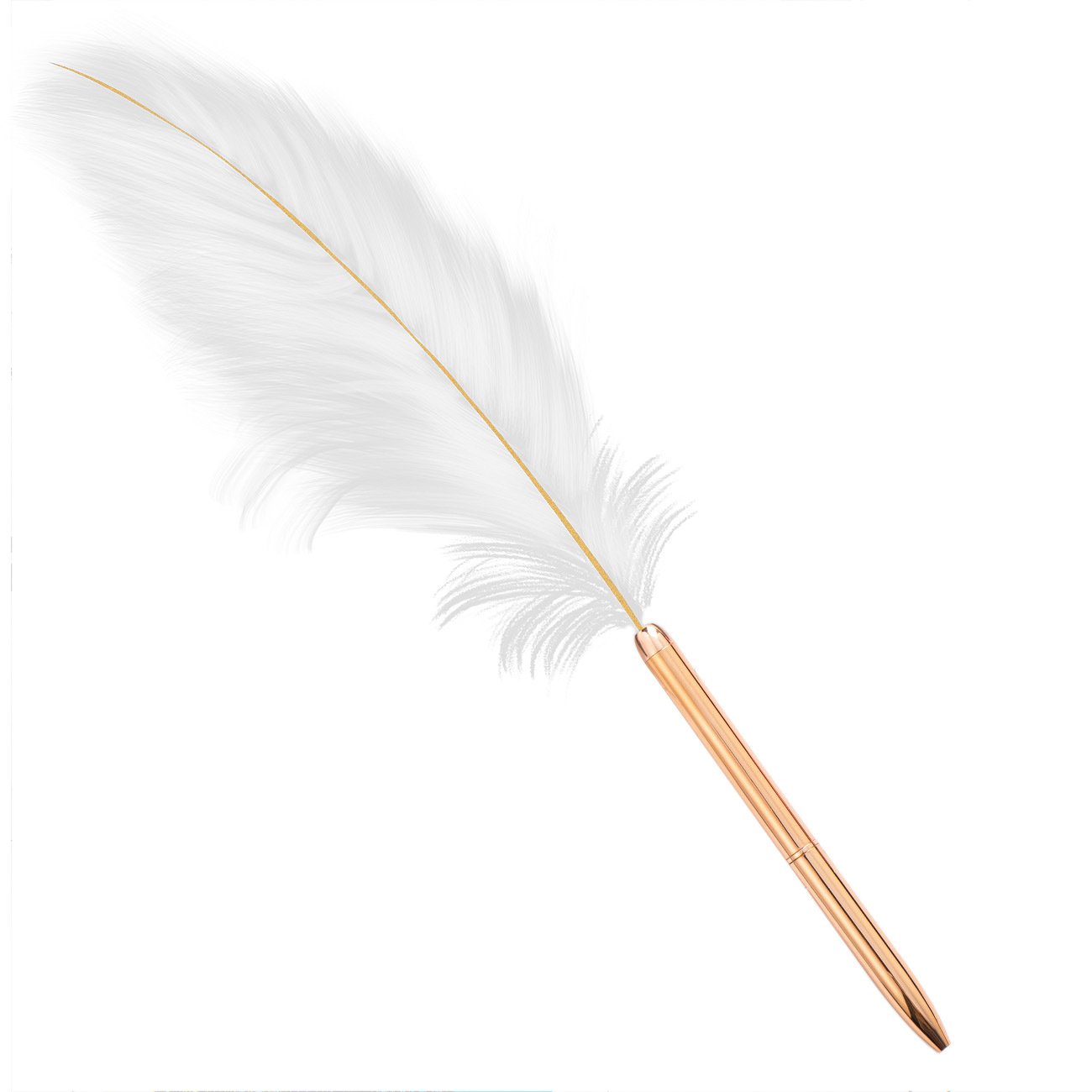Feather Ballpoint Pens Black Ink Natural Feather Quill Ballpoint Pen for Kids School Writing,Signatures