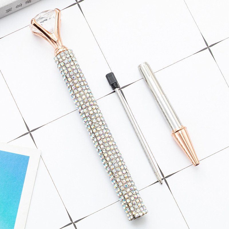 luxury rhinestones bling metal ballpoint pens wedding favors glitter crystal diamond ball pen