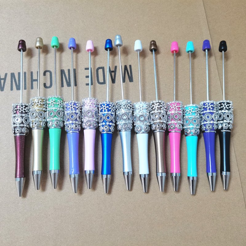 old flower Bead Creative Novelty Jewelry DIY Ball Pen Blanks Decorative Beaded Gift Ballpoint Metal Beaded Pens