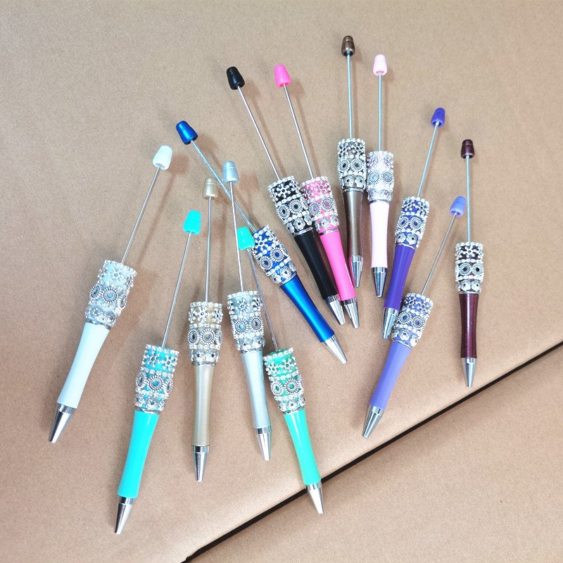 old flower Bead Creative Novelty Jewelry DIY Ball Pen Blanks Decorative Beaded Gift Ballpoint Metal Beaded Pens