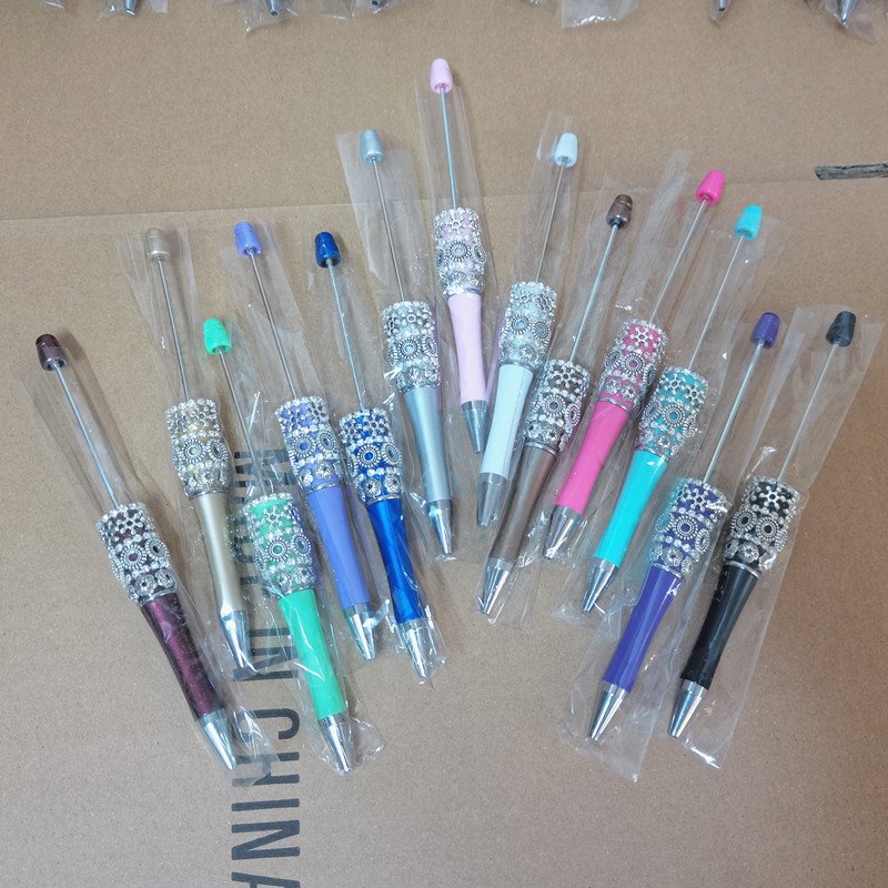 old flower Bead Creative Novelty Jewelry DIY Ball Pen Blanks Decorative Beaded Gift Ballpoint Metal Beaded Pens