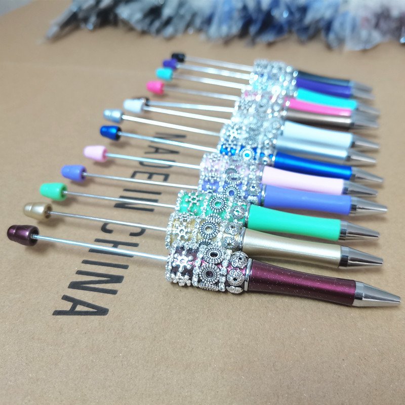 old flower Bead Creative Novelty Jewelry DIY Ball Pen Blanks Decorative Beaded Gift Ballpoint Metal Beaded Pens