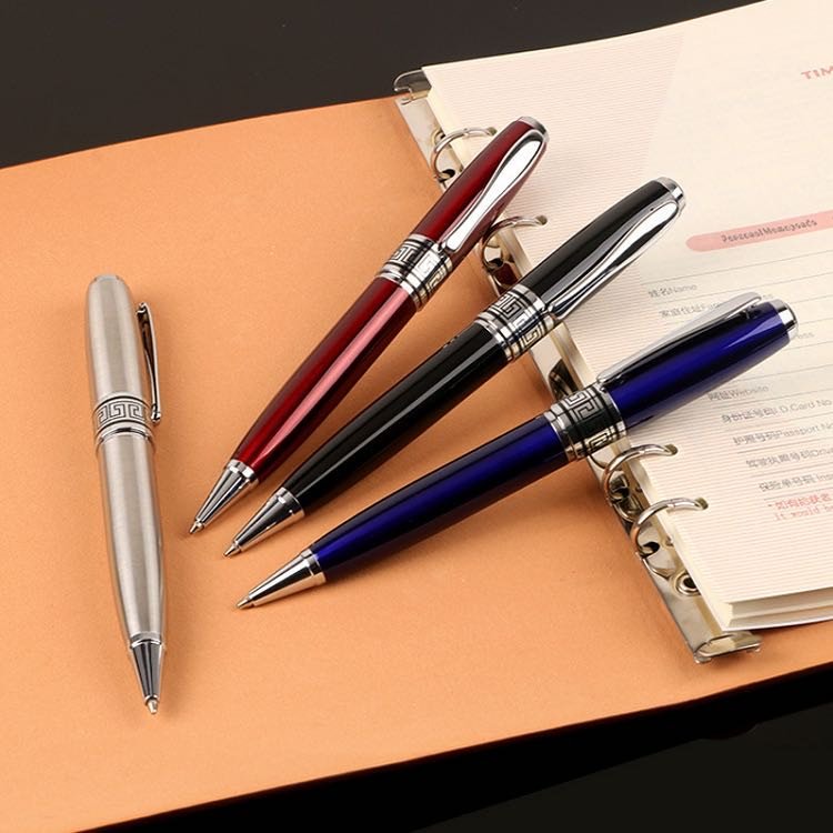 Red Blue Black Metal Multi-colored Ballpoint Pen with Multicolor