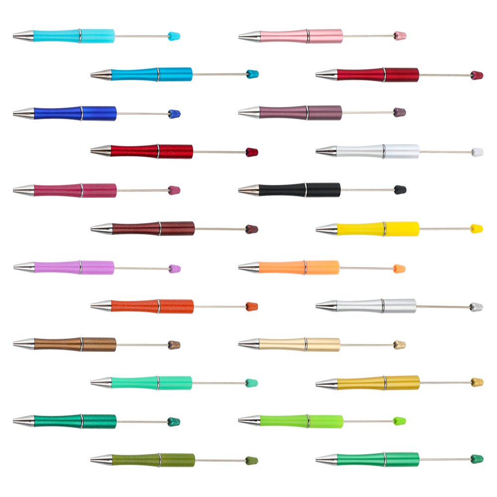 Wholesale Ballpoint Pens Black Ink DIY Personalized Gift School Office Writing Supplies Stationery Plastic Beaded Pens