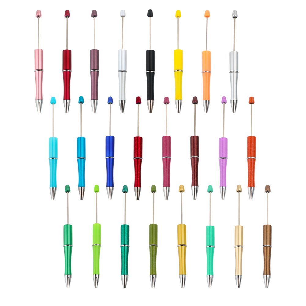 Wholesale Ballpoint Pens Black Ink DIY Personalized Gift School Office Writing Supplies Stationery Plastic Beaded Pens