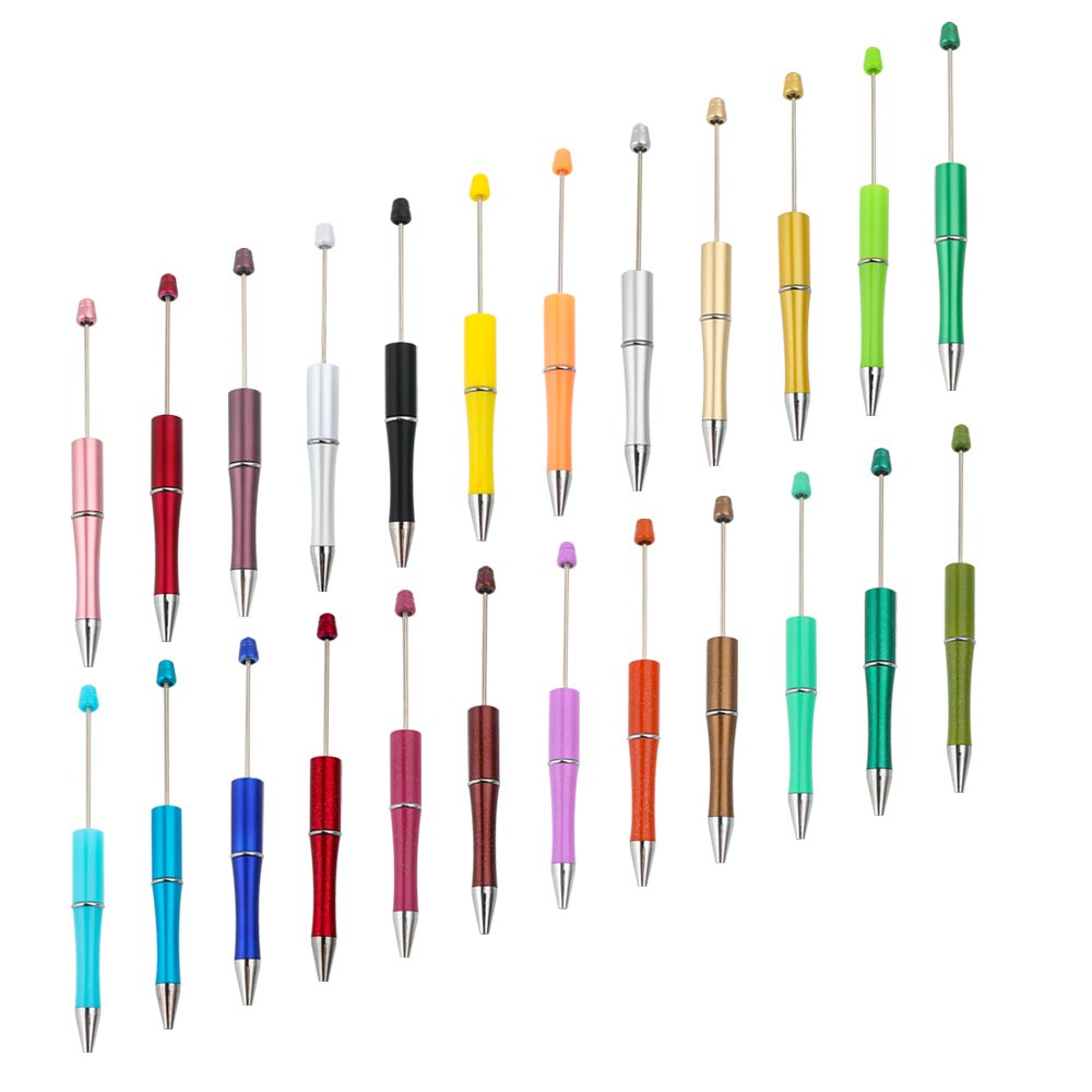 Wholesale Ballpoint Pens Black Ink DIY Personalized Gift School Office Writing Supplies Stationery Plastic Beaded Pens