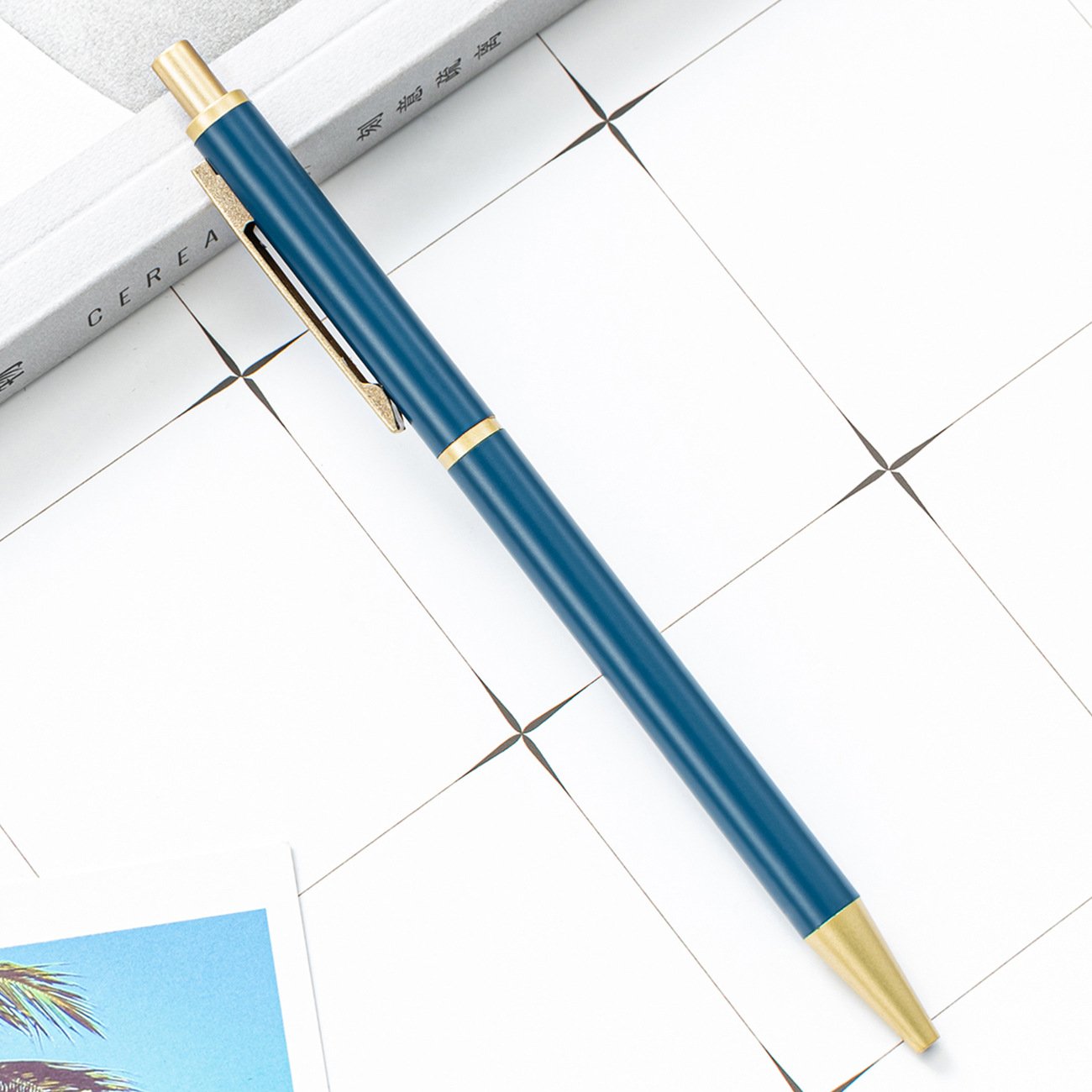Wholesale Promotional Custom Logo 1.0mm Writing Width Ballpoint Pen Click Metal Office Sports Novelty with Gift