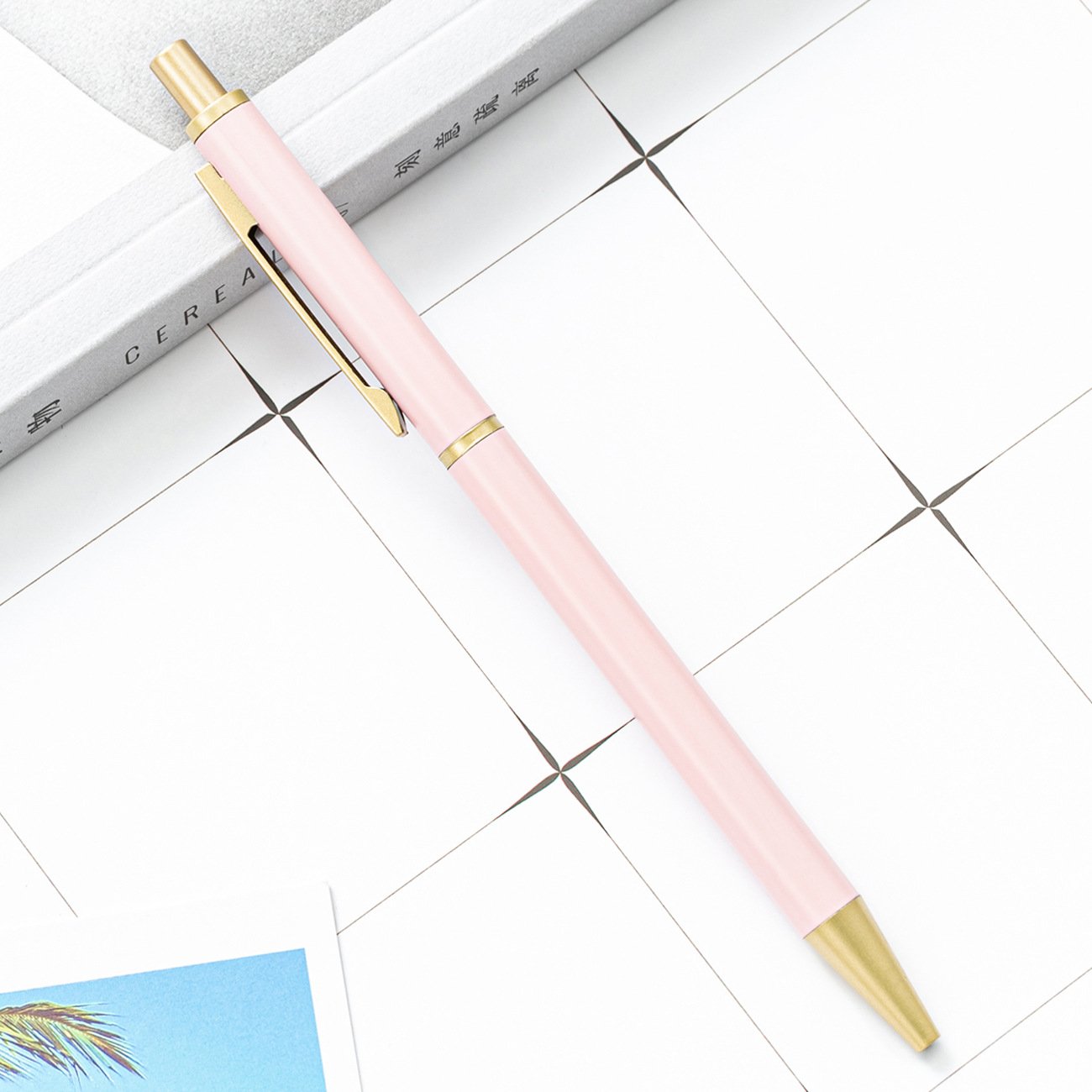 Wholesale Promotional Custom Logo 1.0mm Writing Width Ballpoint Pen Click Metal Office Sports Novelty with Gift