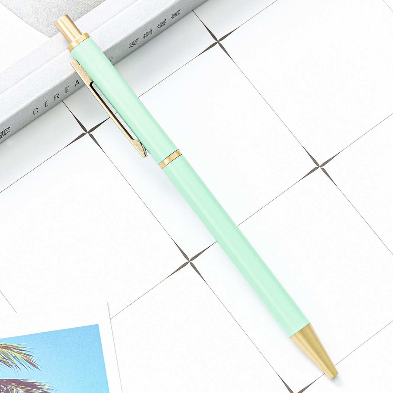 Wholesale Promotional Custom Logo 1.0mm Writing Width Ballpoint Pen Click Metal Office Sports Novelty with Gift