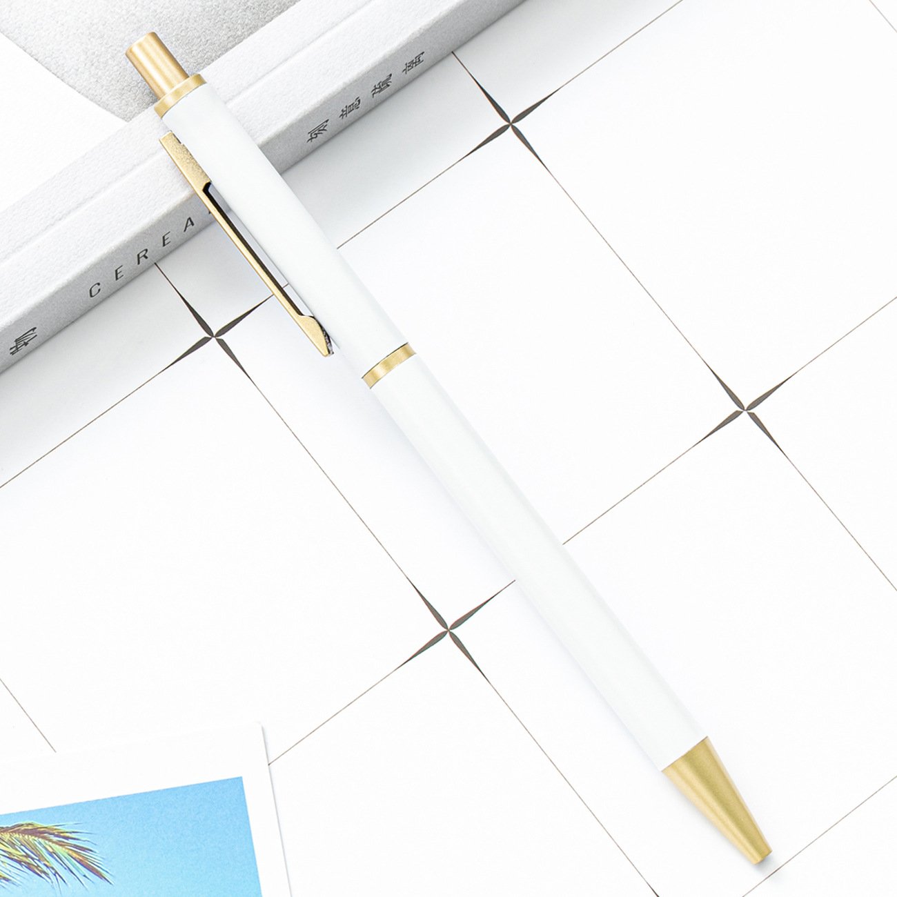 Wholesale Promotional Custom Logo 1.0mm Writing Width Ballpoint Pen Click Metal Office Sports Novelty with Gift