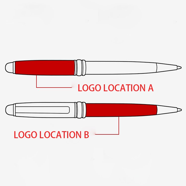 14.3*1cm Custom Promotional Logo All-steel Metal Rotating Pen Metal Ballpoint Pen Business Ballpoint Cheap Logo Pen with Clip