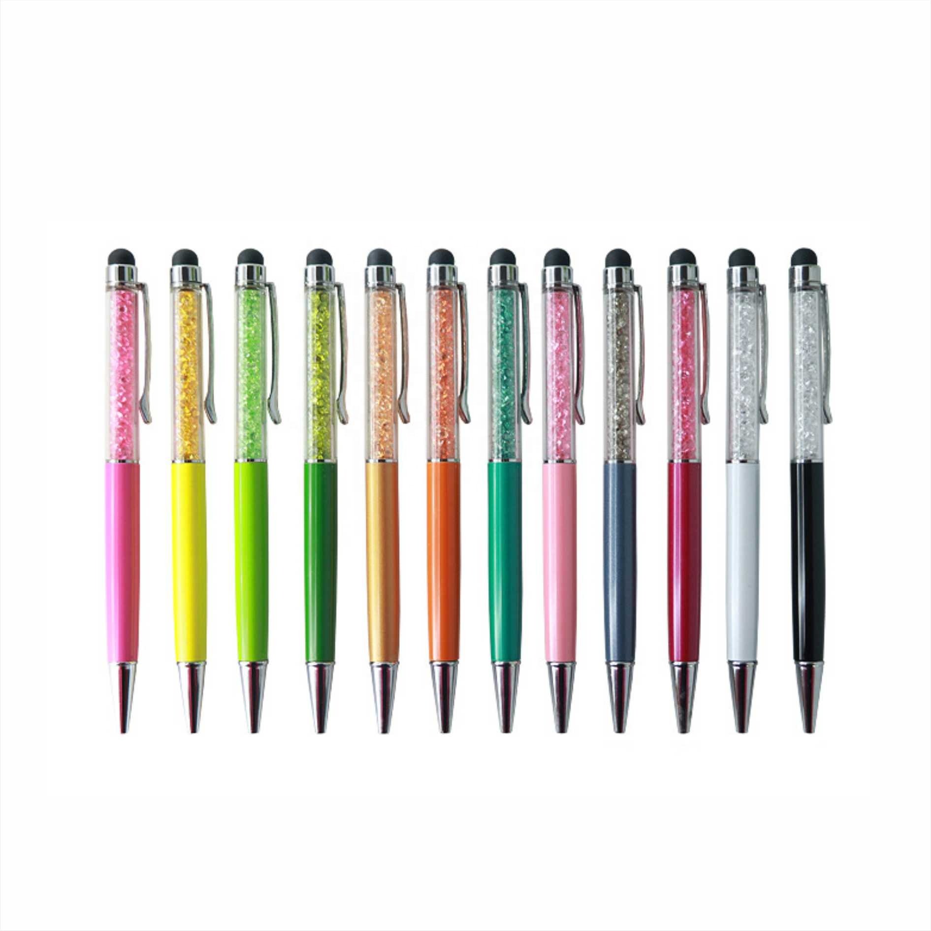 Wholesales Customized Logo Crystal Touch Screen Metal Ballpoint Pen
