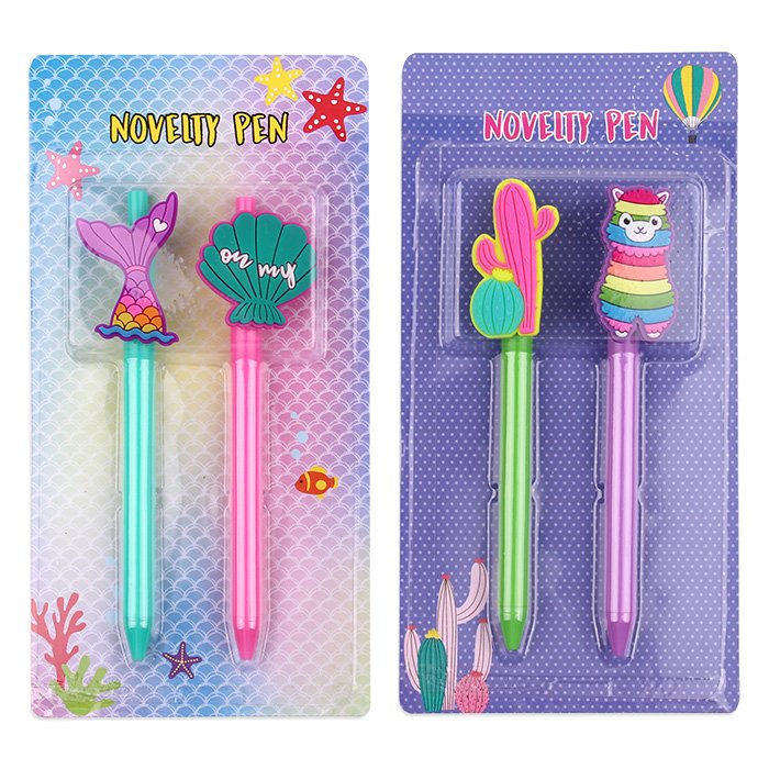 BP3639 Cute Ballpoint Pen Unicorn Character Ball Pen Promotional Custom Funny Cartoon Plastic Blister Card Animal Logo Pen