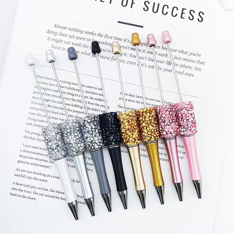 Diamond Bling Blanks Decorative Gift Jewelry Diamond Bling Beads for Beadable DIY Empty Ballpoint Pens Bead Pen