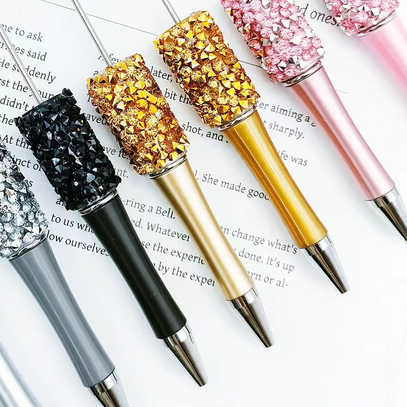 Diamond Bling Blanks Decorative Gift Jewelry Diamond Bling Beads for Beadable DIY Empty Ballpoint Pens Bead Pen