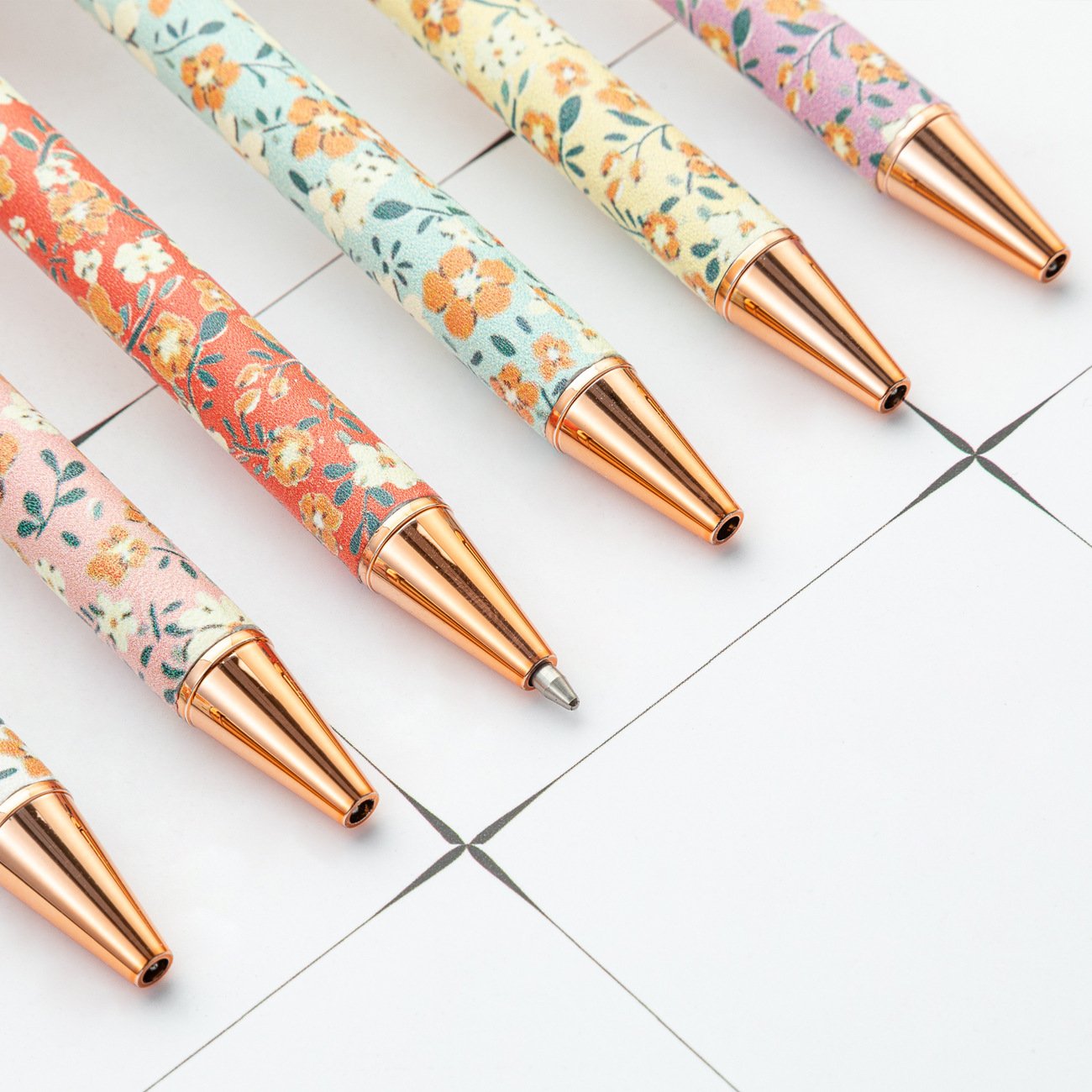 Pretty Cute Pens Bling Glitter Ballpoint Pen Metal Barrel Retractable Writing Journaling Pen for Women Girl