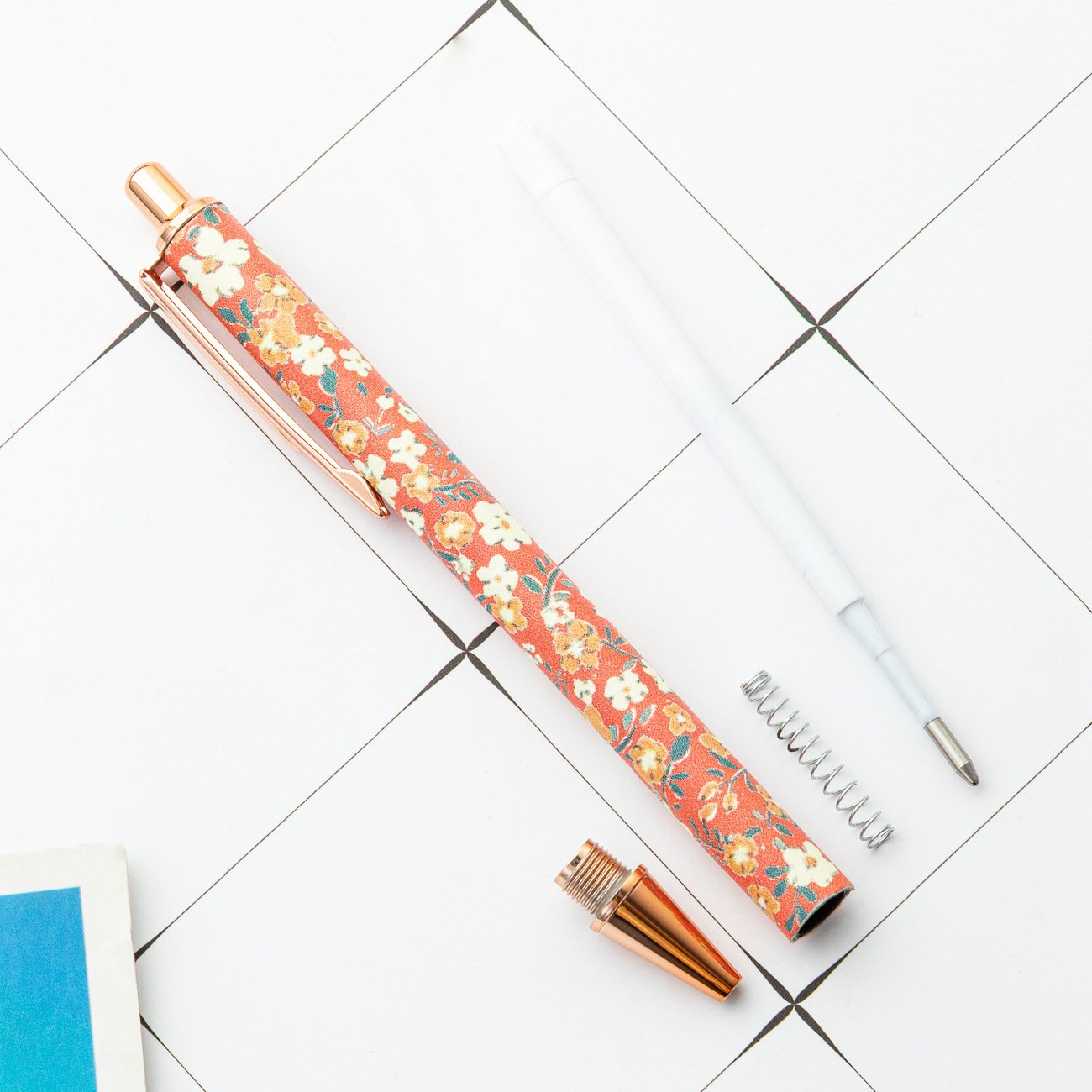 Pretty Cute Pens Bling Glitter Ballpoint Pen Metal Barrel Retractable Writing Journaling Pen for Women Girl