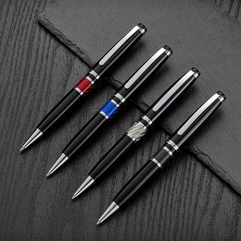 2024 New Launched Fancy Custom Shaped Pens Best Metal Carbon Fiber Ballpoint Pen for Writing
