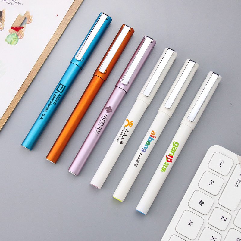 Advertising Gel Pen Printing Logo Enterprise Office Exhibition Gift Pen Business Signature Ballpoint Pen Engraving Customization