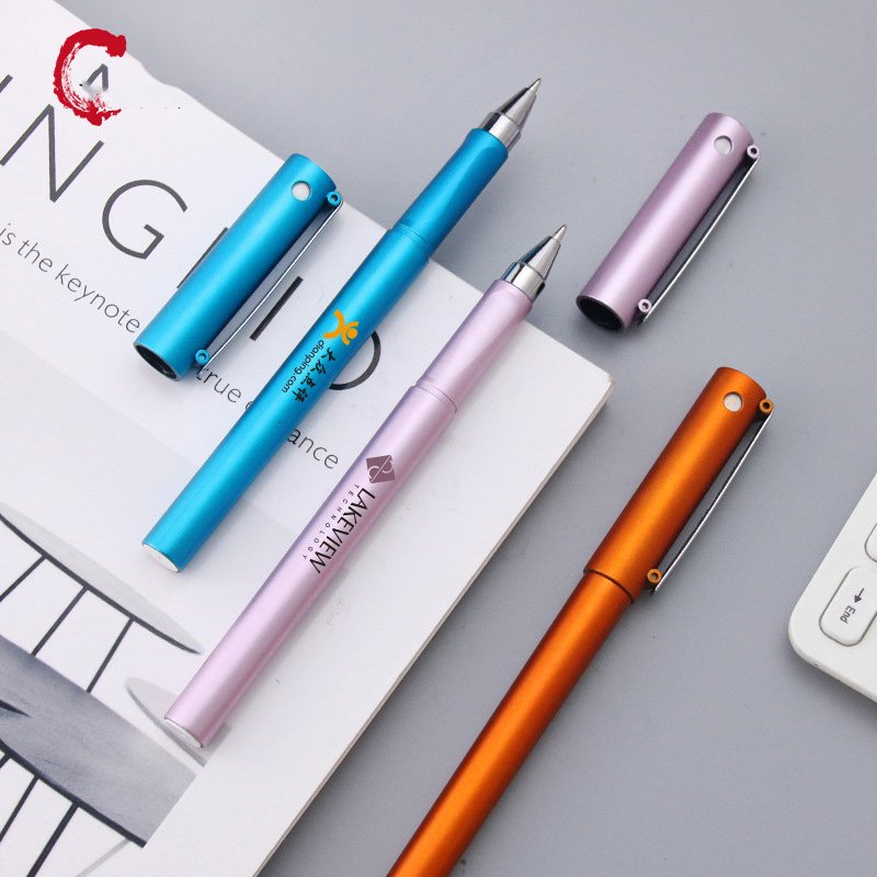 Advertising Gel Pen Printing Logo Enterprise Office Exhibition Gift Pen Business Signature Ballpoint Pen Engraving Customization