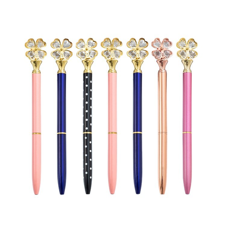 New Creative Fashion Design Metal Ballpoint Pen 1.0mm Four-leaf Clover Ballpoint Pen