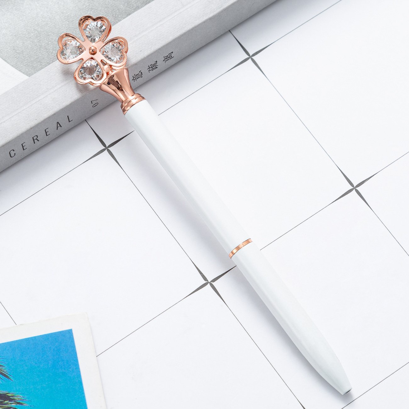 New Creative Fashion Design Metal Ballpoint Pen 1.0mm Four-leaf Clover Ballpoint Pen