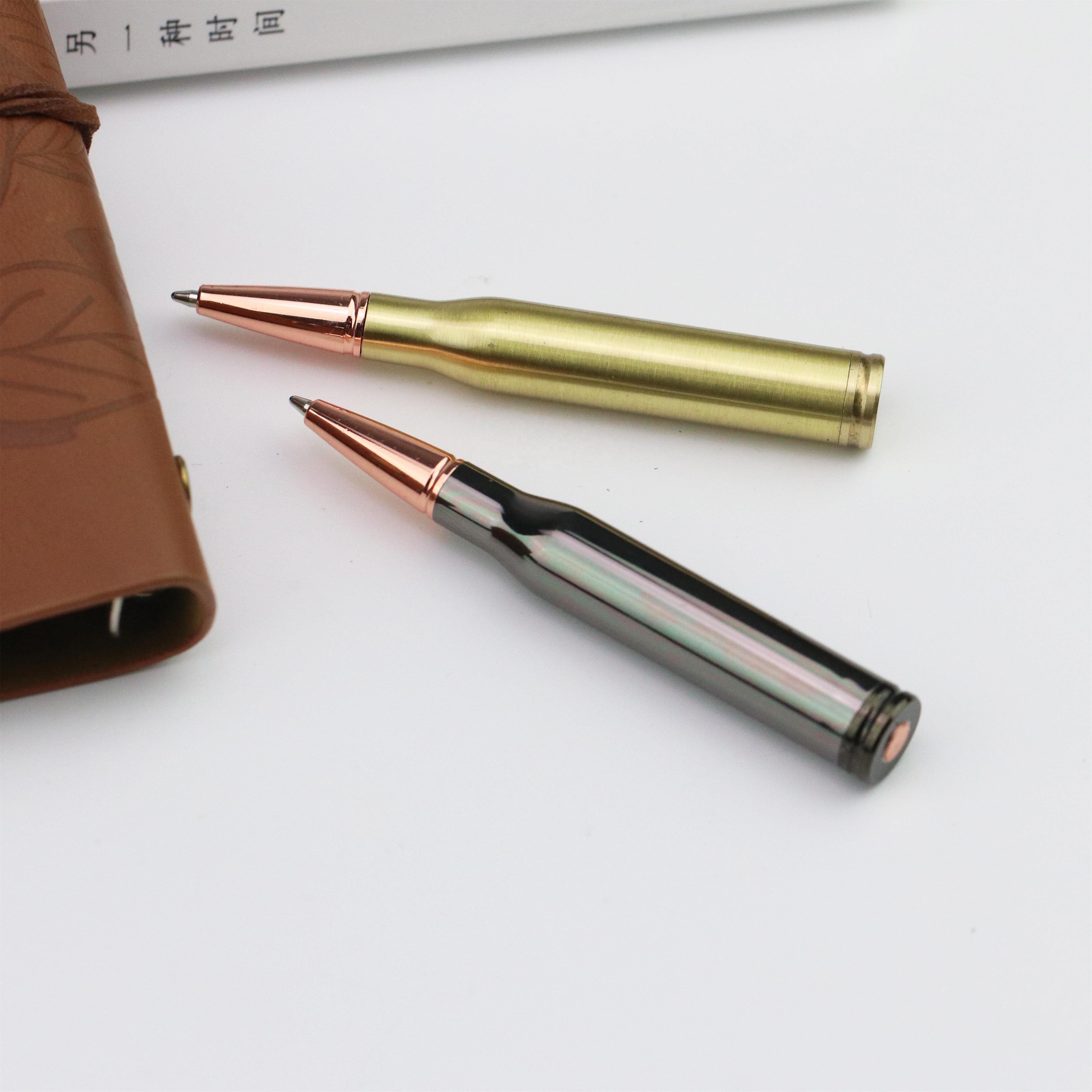 Raw Material Brass Refillable Twist Pen Bullet Shape Mini Metal Ballpoint Pen With Custom Logo
