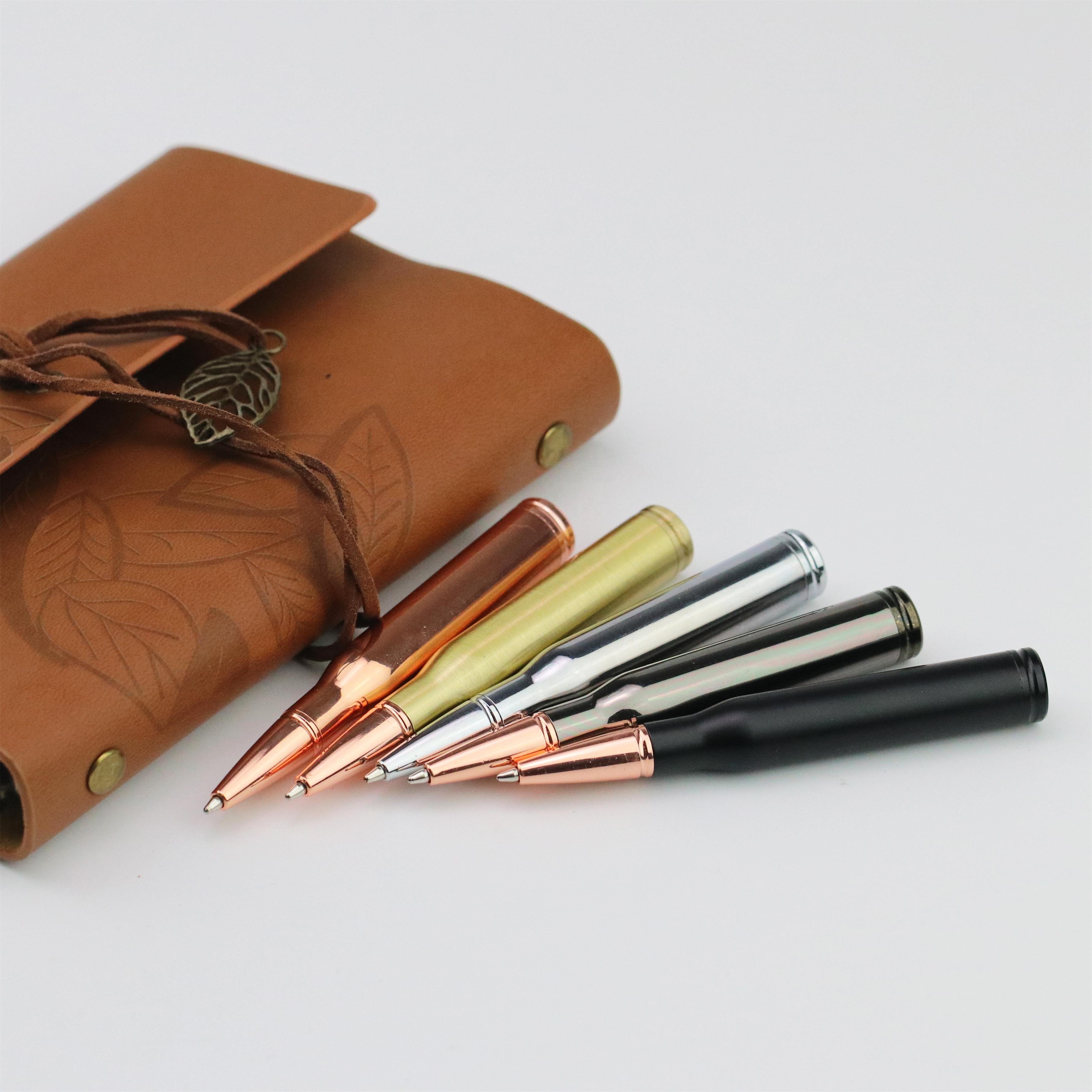 Raw Material Brass Refillable Twist Pen Bullet Shape Mini Metal Ballpoint Pen With Custom Logo