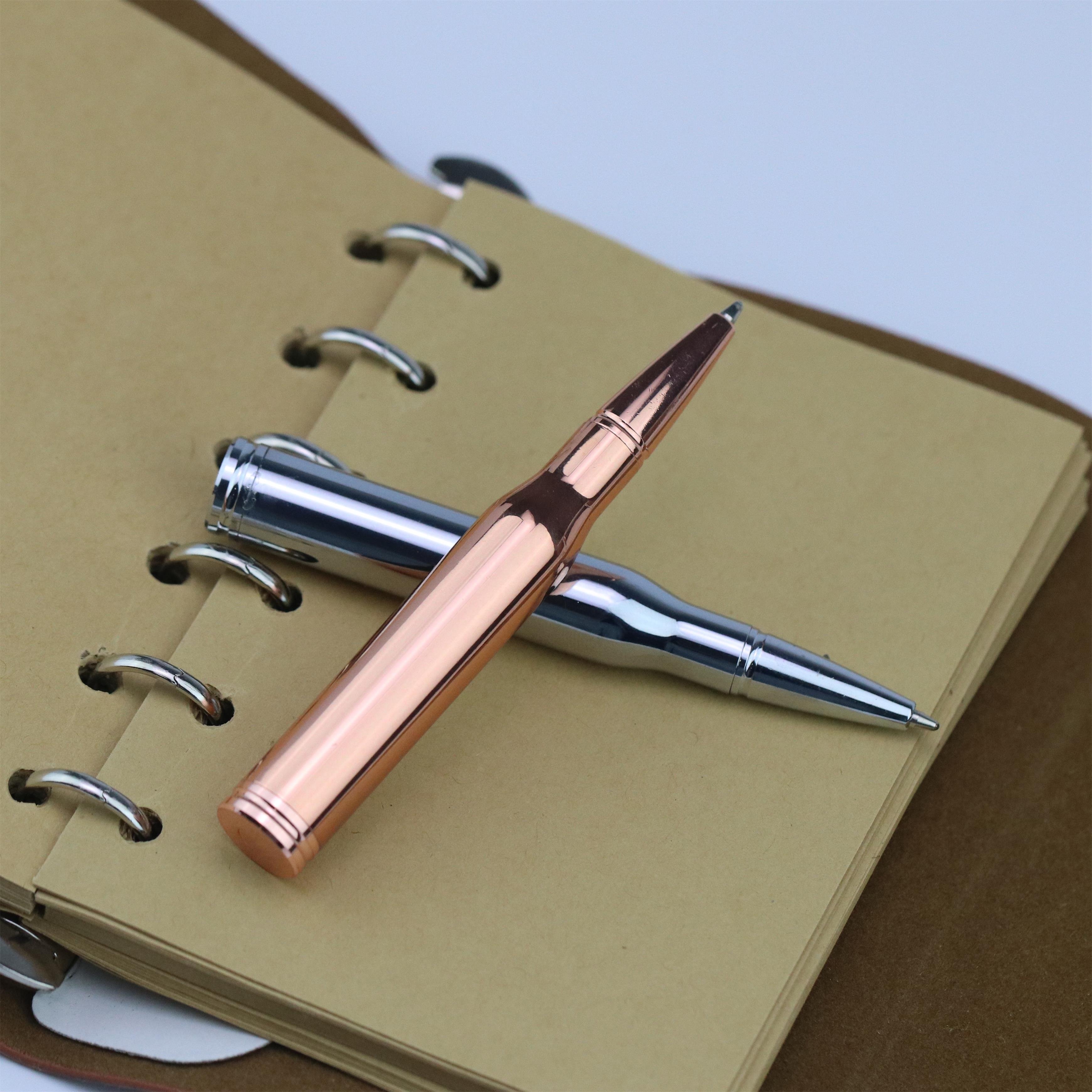 Raw Material Brass Refillable Twist Pen Bullet Shape Mini Metal Ballpoint Pen With Custom Logo