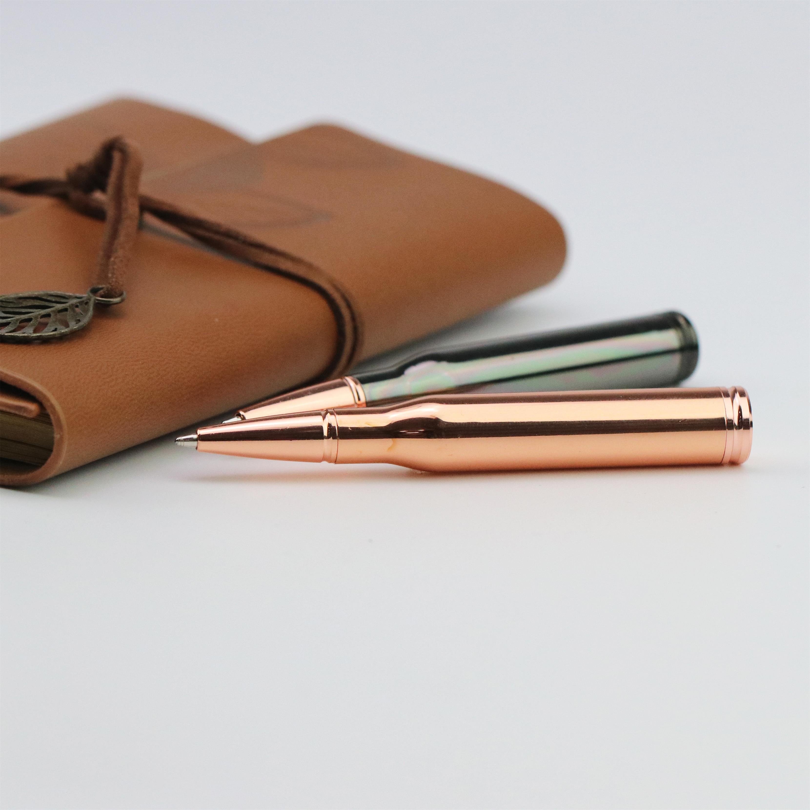 Raw Material Brass Refillable Twist Pen Bullet Shape Mini Metal Ballpoint Pen With Custom Logo