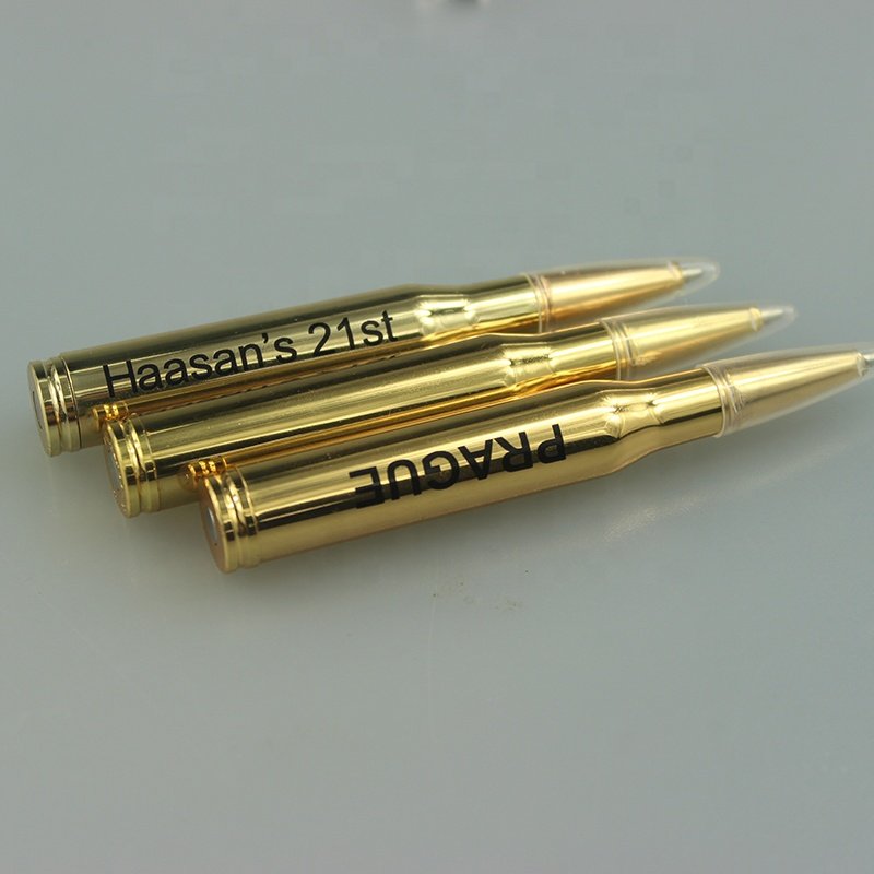 Raw Material Brass Refillable Twist Pen Bullet Shape Mini Metal Ballpoint Pen With Custom Logo