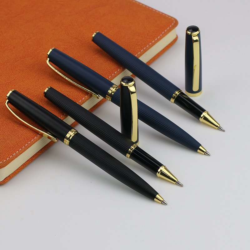 2023 New models custom ink pens logo metal pen ballpoint pen with business custom logo