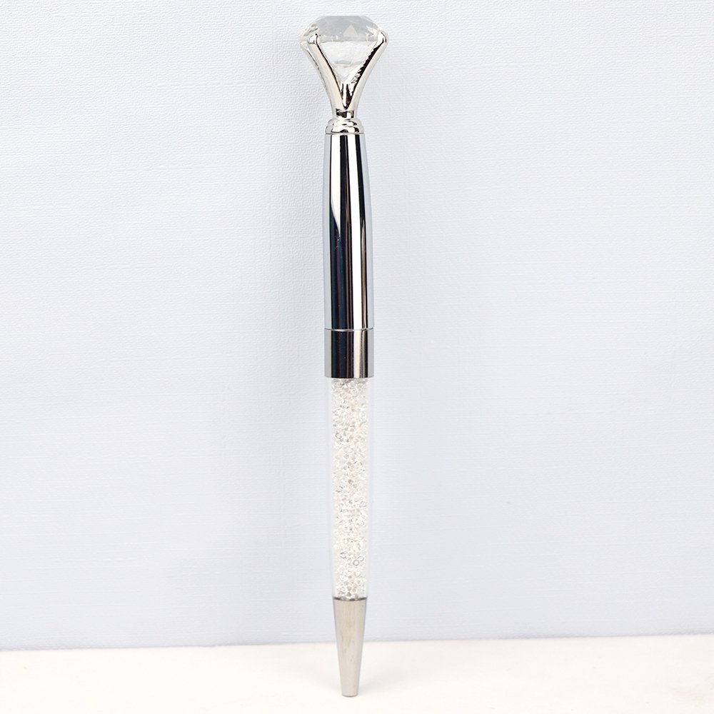 Promotion Custom Printed Logo Cute Crystal Ball Point Pens Diamond Luxury Plastic Souvenir Ballpoint Pen