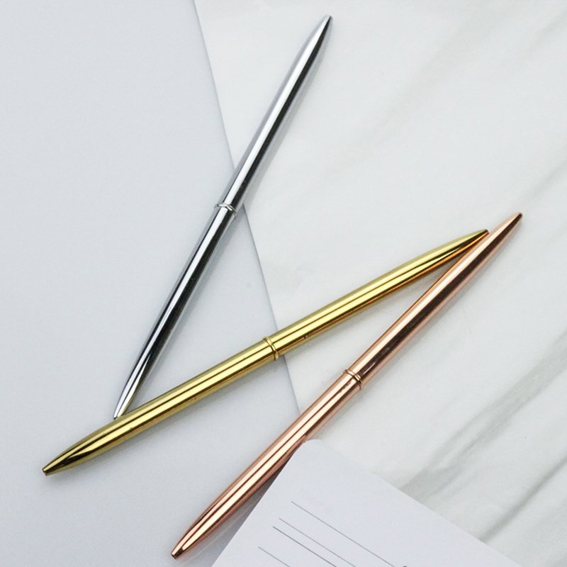 Customized Logo High Quality Metal Ballpoint Pen Gold Sliver Rose Gold for Office