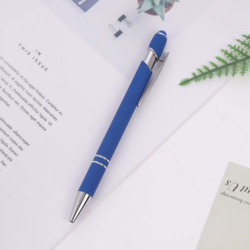Promotion Advertising Gift 2 in1 Ballpen Stylus Screen Ballpoint Pen Factory Delivery Metal Pen With Custom Logo 1011