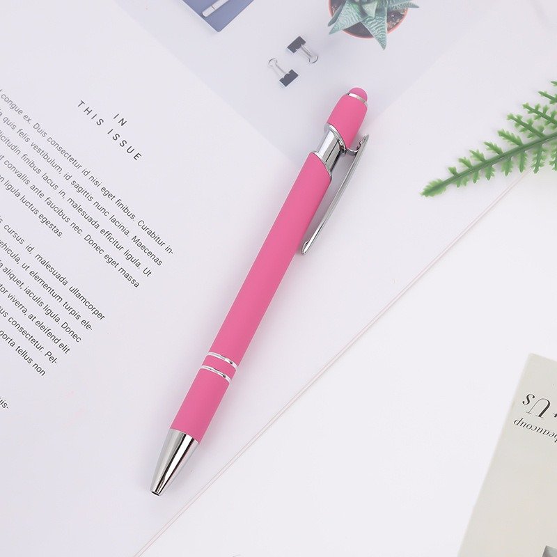 Promotion Advertising Gift 2 in1 Ballpen Stylus Screen Ballpoint Pen Factory Delivery Metal Pen With Custom Logo 1011