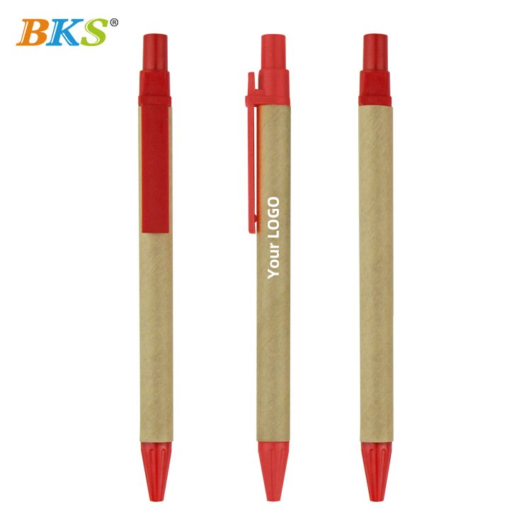 2023 Promotional Personalized Customized brown paper Ball Pen Eco Friendly Ballpoint Pen With Logo