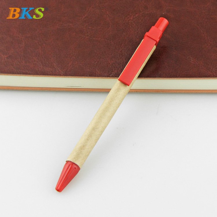 2023 Promotional Personalized Customized brown paper Ball Pen Eco Friendly Ballpoint Pen With Logo
