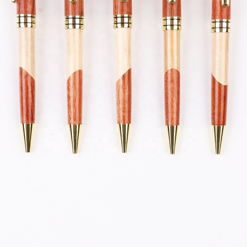 High Quality Luxury Gift Pen Set Customize Engraved Logo Wooden Pen with Wooden Box Eco Friendly Bamboo Ballpoint Pen Recycled