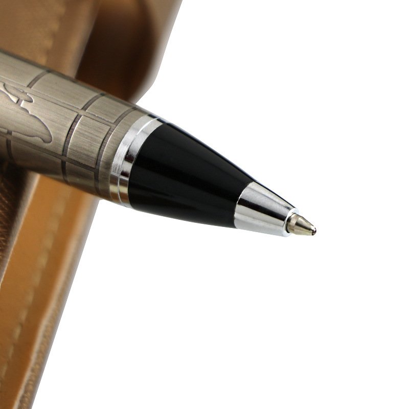 Embossed Bronze world map design high grade high quality heavy ballpoint pen for wedding gift