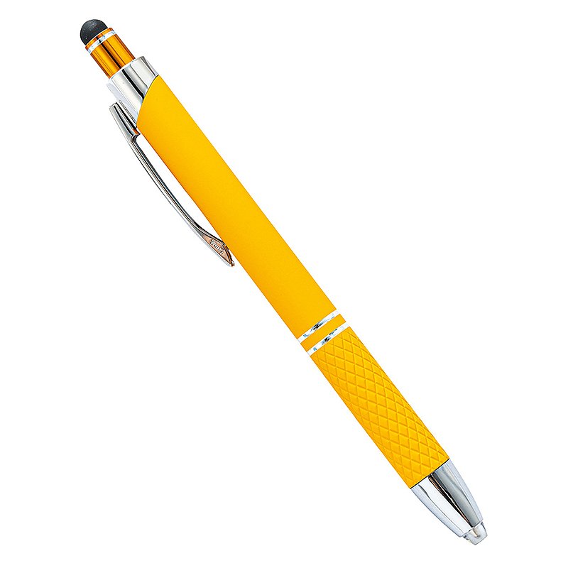 Wholesale 3 in 1 multifunctional touch screen ballpoint pen LED light printable logo metal light pen