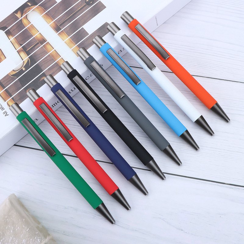 High Quality Aluminum Ballpoint Pen with Custom Logo Smooth Writing Advertising Metal Ballpoint Pens