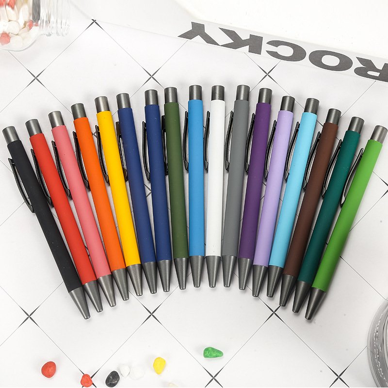 High Quality Aluminum Ballpoint Pen with Custom Logo Smooth Writing Advertising Metal Ballpoint Pens