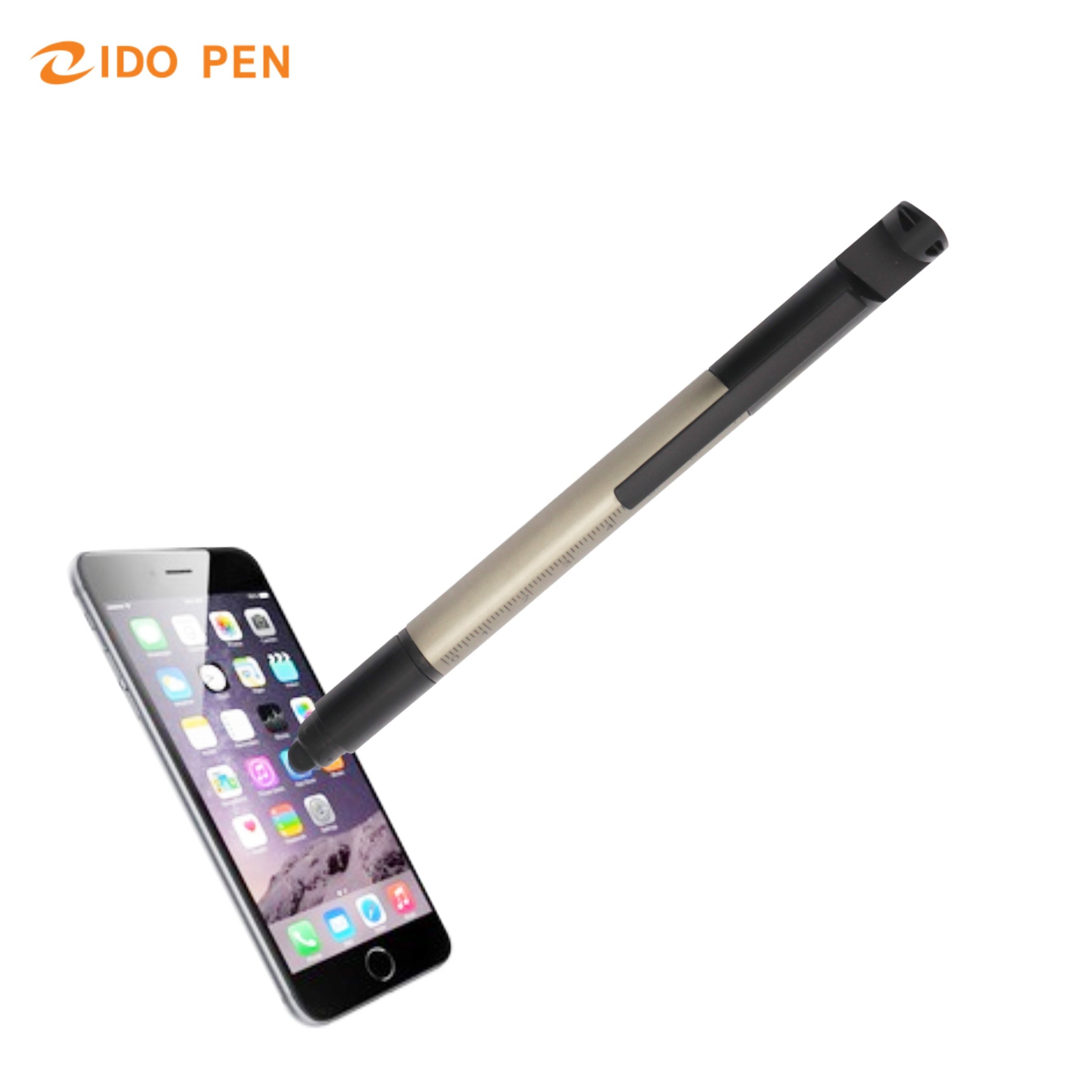 5 in 1 Screwdriver Ruler Tool Ball Pen With Stylus Multiuse Triangular prism pen with phone holder personalized pen
