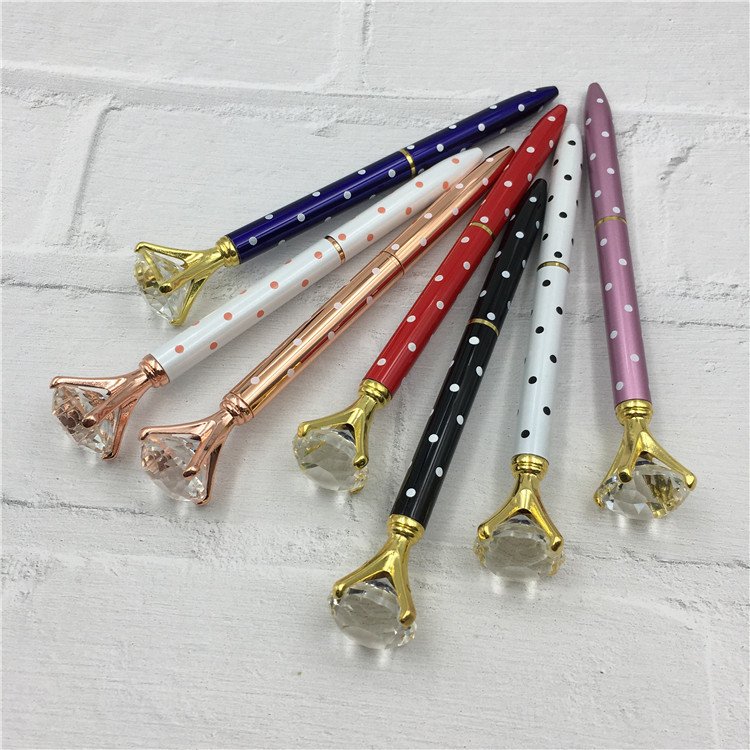 2024 Hot Sales Promotion Crystal Metal Ballpoint Pen with Custom Logo Personalized Ball Pen Diamond Pen